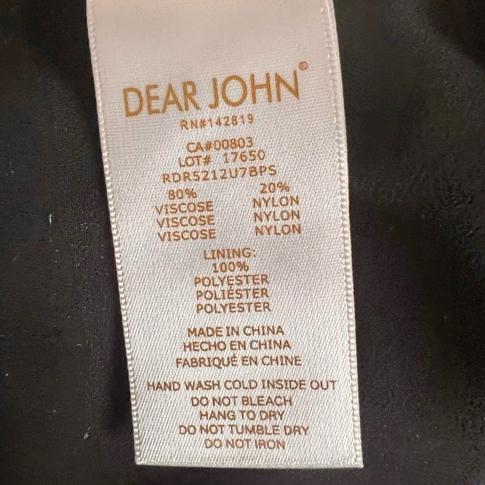 DEAR JOHN - LEOPARD PRINT BURNOUT VELVET DRESS - SIZE M - Picture 6 of 7